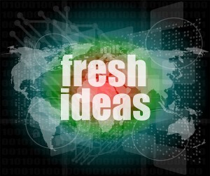 Fresh Ideas Words On Digital Touch Screen, Business Concept